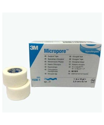 Micropore Paper Surgical Tape: 2.5cm x 9.14m (1in x 10yds)