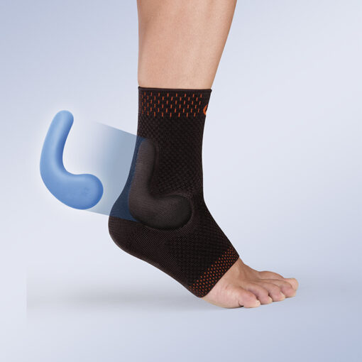 Orliman Breathable Ankle Support With Thermoplastic Plates, Black
