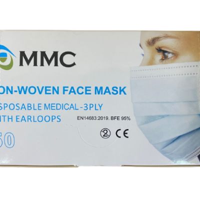 Diatech Face Mask Blue, 3 Ply Tie-on, Blue Color