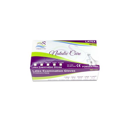 Natalie Care Latex Powder Free Gloves White - 100 Pcs