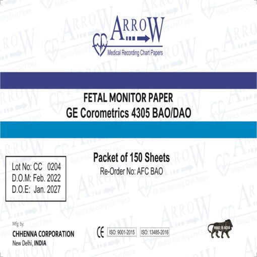 Arrow AFC BAO CTG Recording Paper 152mm x 90mm x 150 sheets (70 Packets/Box)