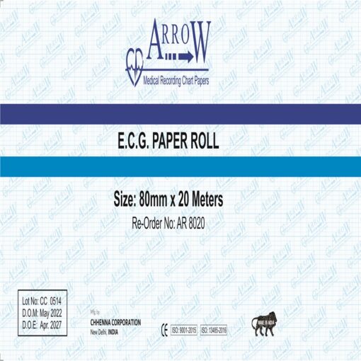 Arrow AR 8020 ECG Recording Paper 80 mm x 20 meters