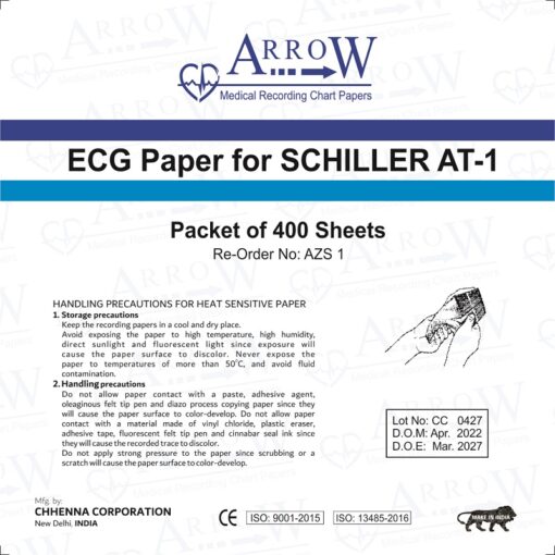 Arrow AZS 1 ECG Recording Paper 90 mm x 90 mm x 400 sheets (5 Packets/Box)