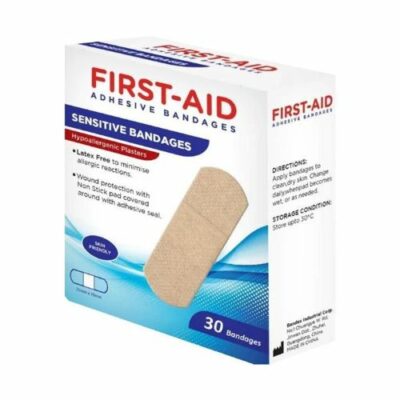 First Aid - Sens Hypoallergenic Bandages 30's -25mmx76mm
