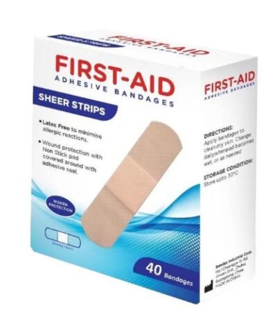 First Aid - Sheer Strip Bandages 40'S-19mm X 76mm
