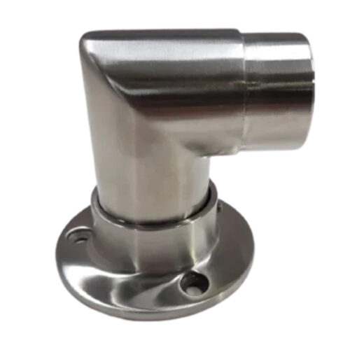 2X Elbow Rail Wall with Floor Mounted Connector Joint