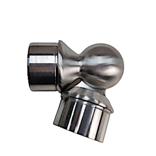 2X Elbow Round Tube Connector Stainless Steel