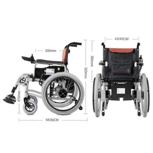 Electric Wheelchair With Manual Self Propelled Robust