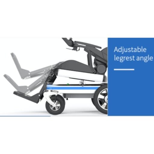 Optimum Reclining Electric Wheelchair with Adjustable and Foldable Options
