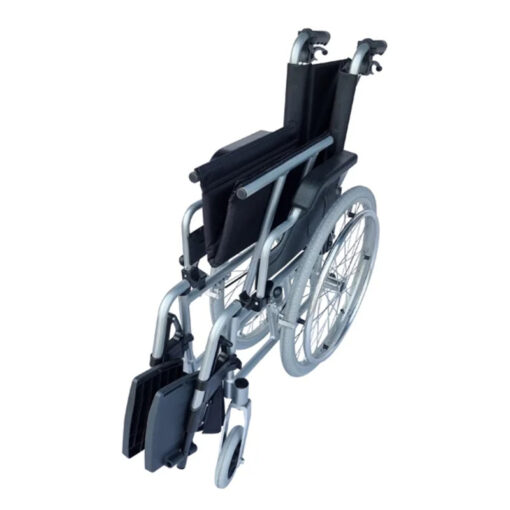 Premium Aluminium Manual Carer Wheelchair with Light and Foldable