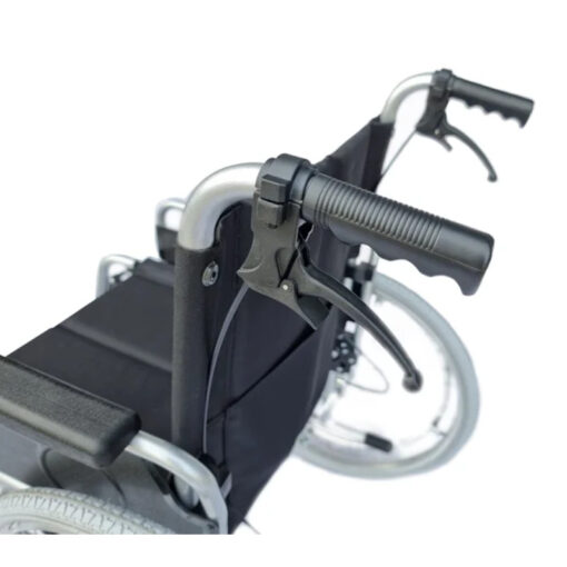 Premium Aluminium Manual Carer Wheelchair with Light and Foldable