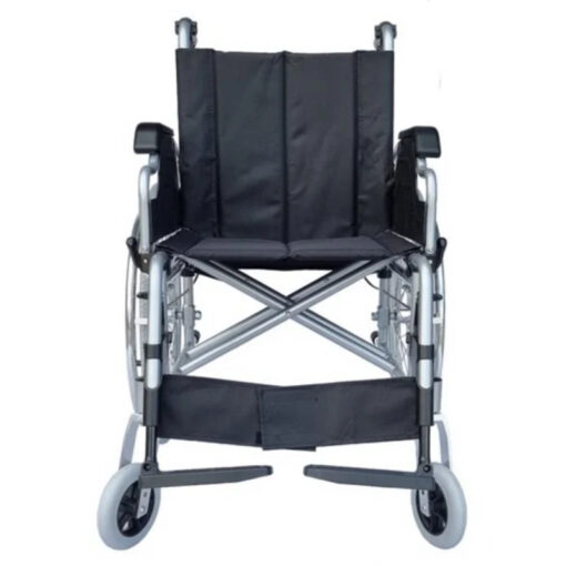 Premium Aluminium Manual Carer Wheelchair with Light and Foldable