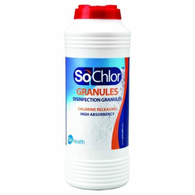 GV Health - Sochlor NaDCC Absorbent Granules for Biohazard Spills 500g - MFB253