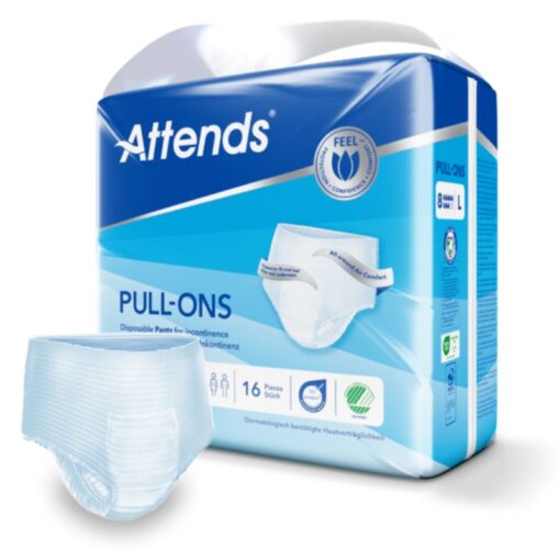 Attends - Pull Ons 8 Large Adult Diapers - 4 x 16pcs