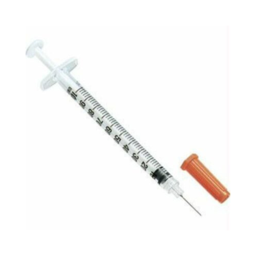 Unolok - Disposable Syringe 1ml with 31G x 1/2inch Needle Individually Wrapped - Box of 100
