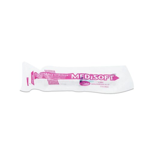 Medisoft - Disposable Syringe 10ml Luer Lock with 21G x 1.1/2 Needle - 50/Box