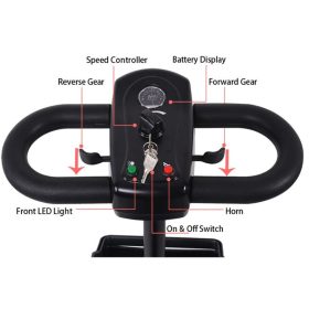 4 Wheel Electric Scooter Wheelchair for Adult Seniors Open Armrest, Swivel Seat – X-02