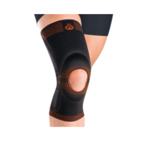 Orliman - Open Patella Flexible Knee Brace with Silicone Pad Black, Size-4 - 9105