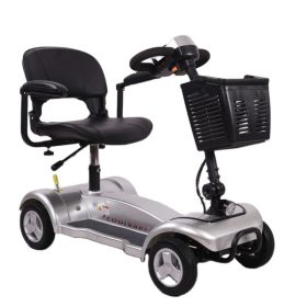 Four Wheel Portable Mobility Electric Wheelchair Scooter with Seat, Grey – X-01