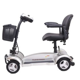 Four Wheel Portable Mobility Electric Wheelchair Scooter with Seat, Grey – X-01