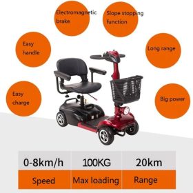 Portable Electric Folding Mobility Scooter Wheelchair Scooter for Adult and Elderly - X-01-AC