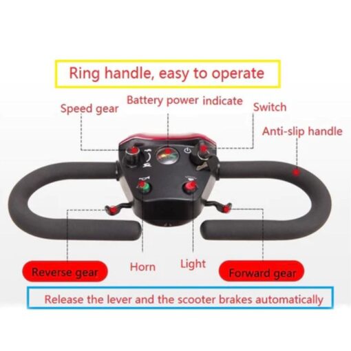 Portable Electric Folding Mobility Scooter Wheelchair Scooter for Adult and Elderly - X-01-AC