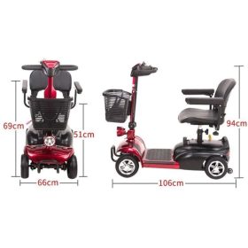 Portable Electric Folding Mobility Scooter Wheelchair Scooter for Adult and Elderly - X-01-AC