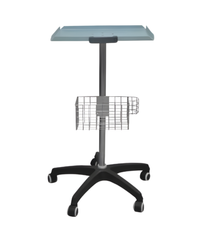 Monitor Stand Trolley with Basket