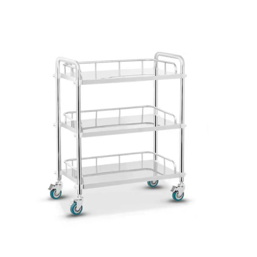 Hospital Instrument Trolley with Three Shelves