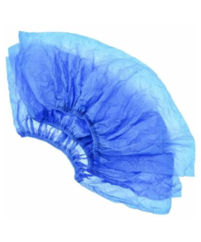 Disposable Embossed PE Shoe Cover, Blue