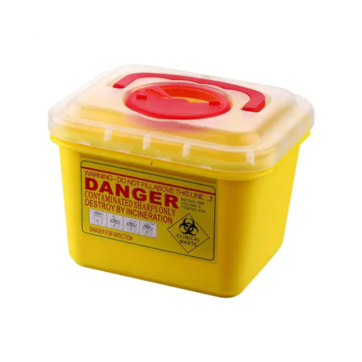 Kentex - Disposal Sharps Plastic Container Plastic Yellow - 7Ltr