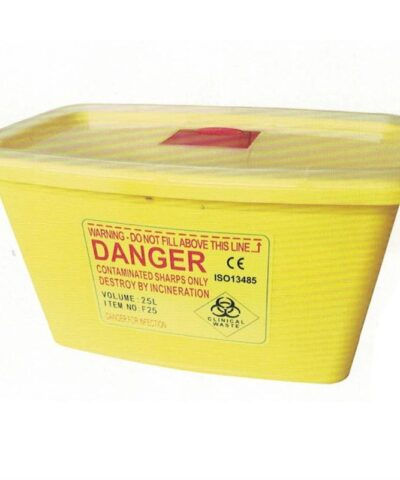 Kentex - Square Sharp Disposal Plastic Container, 10Ltr