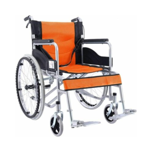 Foldable Lightweight Manual Wheelchair - Orange
