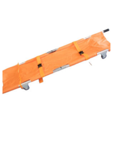 Stutenham - Foldable Stretcher with Wheels - Orange
