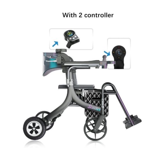 Stellar Power Rollator Aluminium Walking Frame with Corded Remote Control - GM-AR23