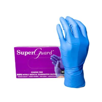 Superguard - Nitrile Examination Gloves Powder Free, Purple