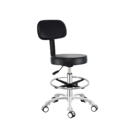 Revolving Stool with Adjustable Height, Backrest, and Footrest