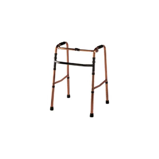 3W Healthcare - Adjustable Aluminium Walker Brown and Black, 52 x 60 x 76-94cm - 3WG-919L