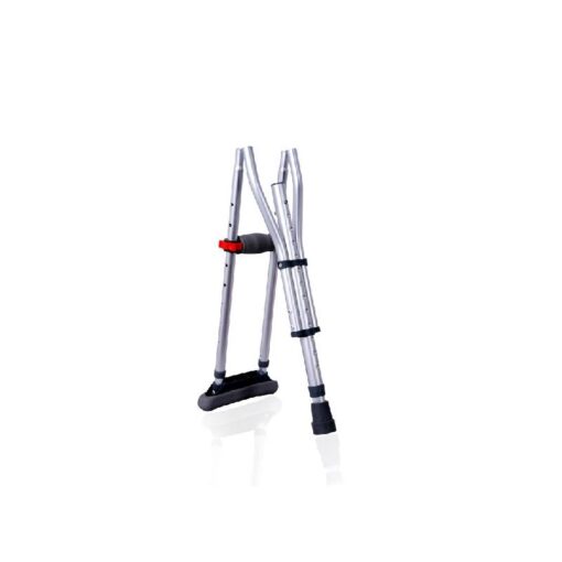 3W Healthcare - Foldable Underarm Crutches, Silver - 3WG-925-LA