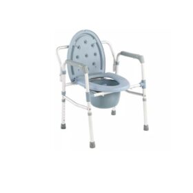 3W Healthcare Folding Commode Chair Blue - 50 x 55 x 74cm