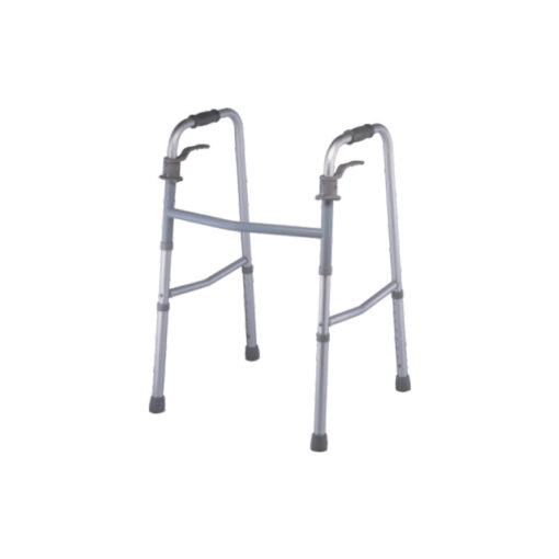 3W Healthcare - Light Weight Aluminium Walker Silver and Grey, 49 x 54 x 76-94cm - 3WG-964L