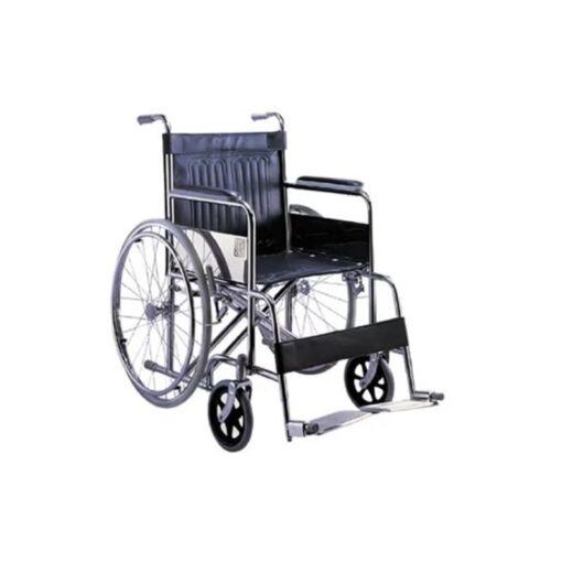 3W Healthcare - Portable Steel Wheelchair, 93 x 65 x 86cm - 3WG-874-51