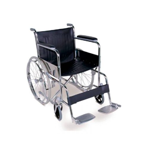 3W Healthcare - Standard Steel Wheelchair, 104 x 65 x 88cm - 3WG-809-46