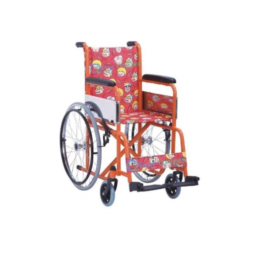 3W Healthcare - Steel Children's Wheelchair Orange, 95 x 53 x 87.5cm - 3WG-802-35