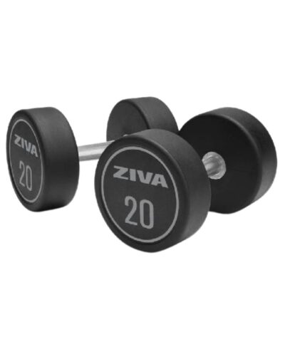 Ziva - Performance Virgin Rubber Dumbbell Set 2.5-25kg (10-pairs), 275kg - ZFT-DBRB-5061