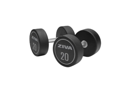 Ziva - Performance Virgin Rubber Dumbbell Set 2.5-25kg (10-pairs), 275kg - ZFT-DBRB-5061