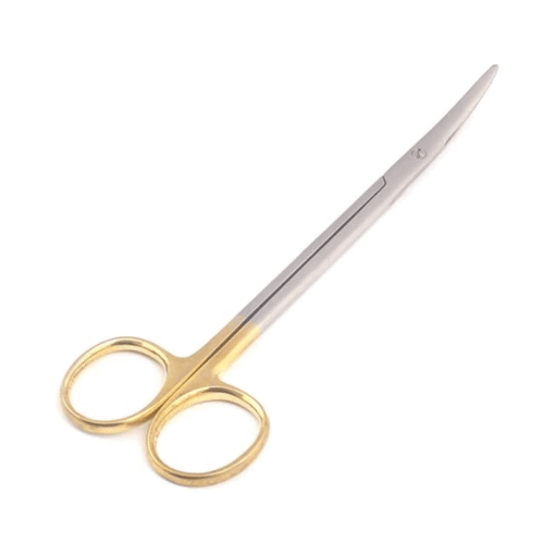 Himmel Tek - TC Gold Plated Surgical Iris Scissors Curved, 4.5inch