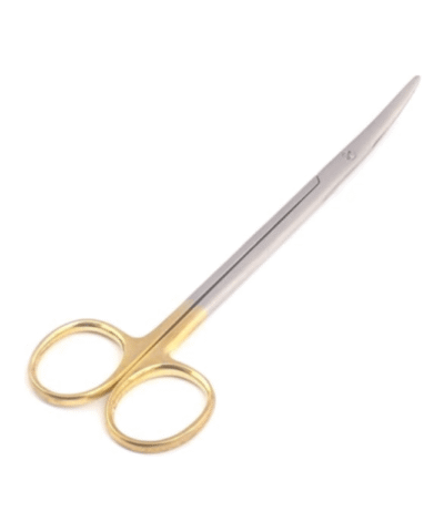 Himmel Tek - TC Gold Plated Surgical Iris Scissors Curved, 4.5inch