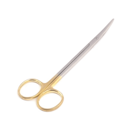 Himmel Tek - TC Gold Plated Surgical Iris Scissors Curved, 4.5inch