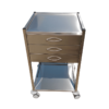 Stainless Steel 3-Drawer Trolley with Wheels - MTH